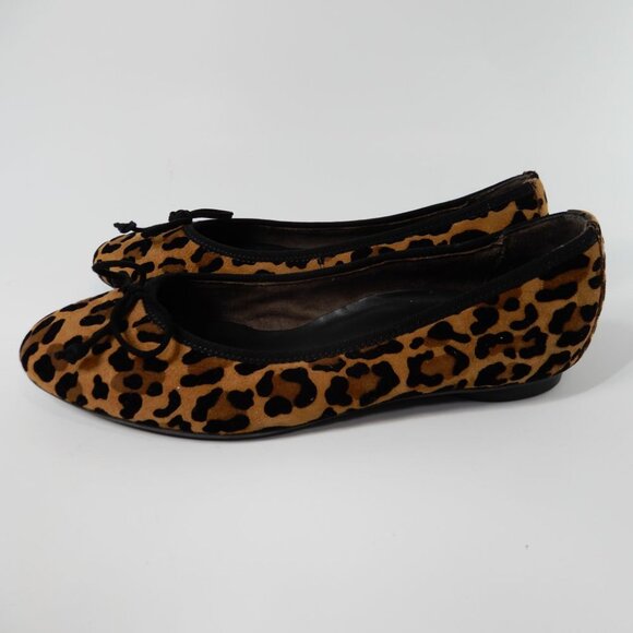 PAUL GREEN Ursula Ballet Flats Size US 6 Sisal Leopard Velvet Bow NEW $398 - Picture 5 of 14